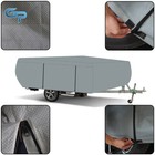 Rv Trailer Cover For Folding Pop Up Camper 16-18 Ft Trailers Waterproof Anti-Uv