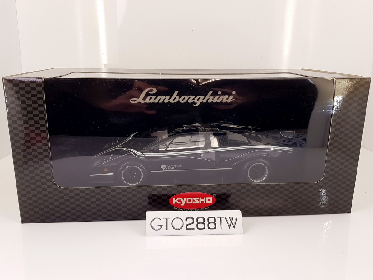 No180ミニカー1/18LAMBORGHINI COUNTACH LP500R Lamborghini Countach LP 500R Black Kyosho 1/18 Model