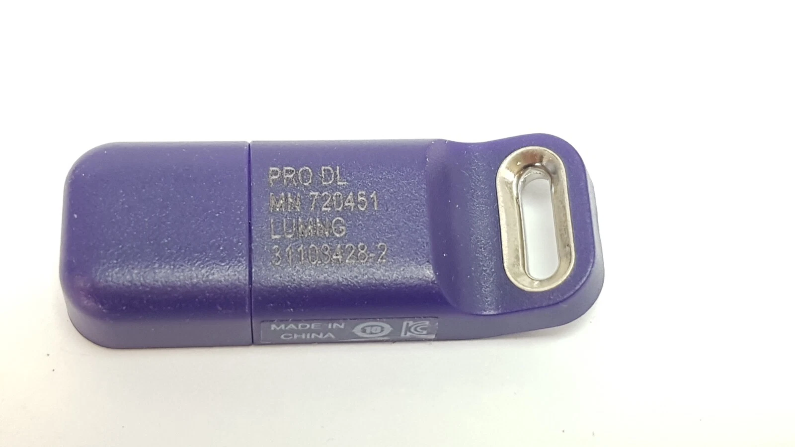 Back of the Lumenis KT-10039510 HASP key marked PRO DL, LUMNG