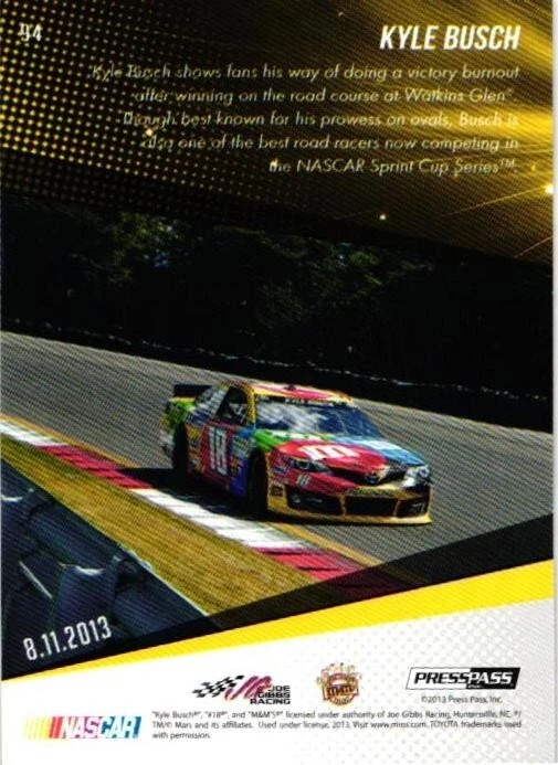 2014 Press Pass Snapshots Kyle Busch Cards #94 - Image 2 of 2