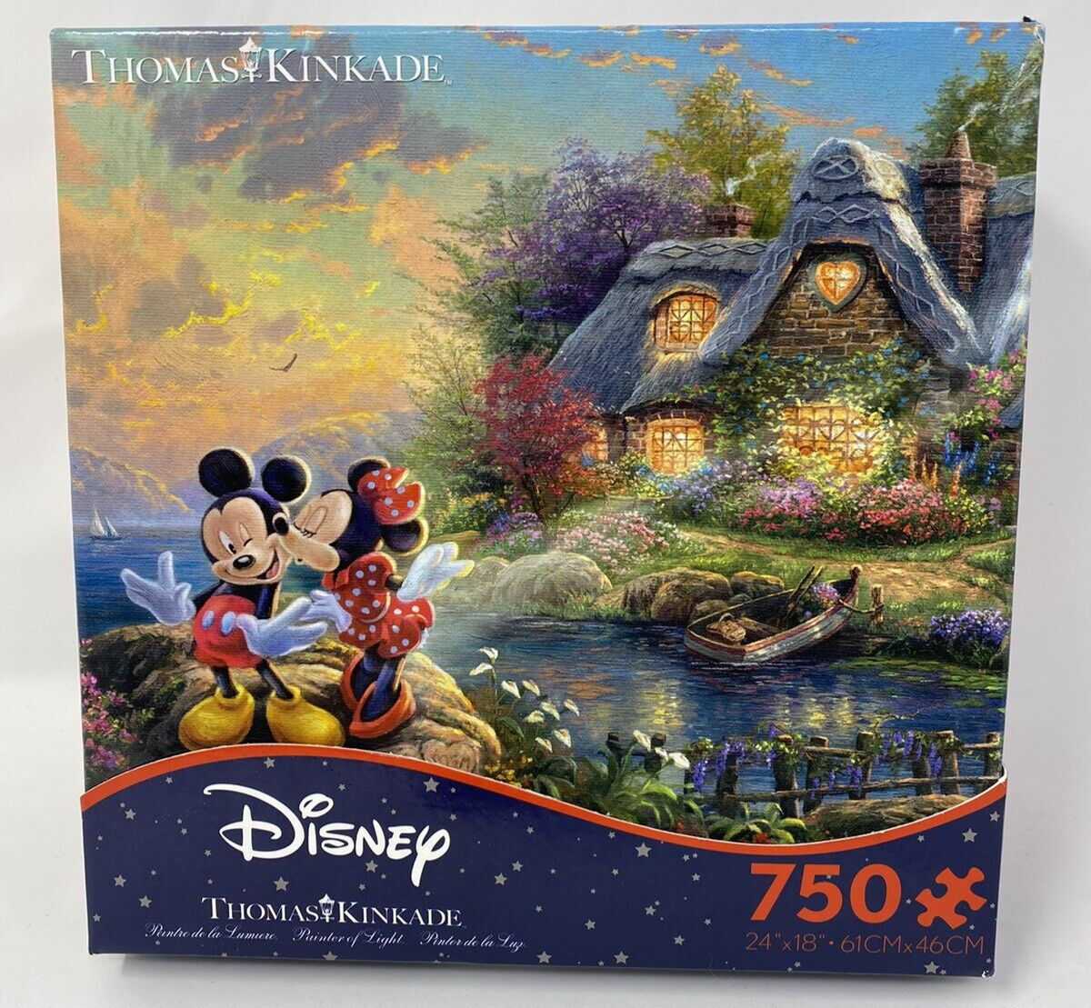 Thomas Kinkade Disney Puzzle 750- Minnie and Mickey Mouse