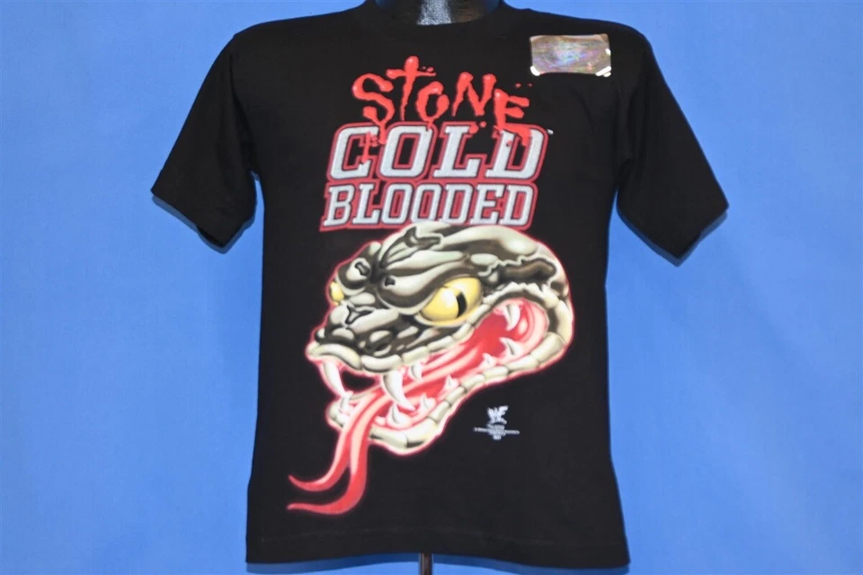 Camiseta de colección años 90 WWF STONE SANGRE FRÍA STEVE AUSTIN DEADSTOCK LUCHA LIBRE JUVENIL M Foto 2 de 4