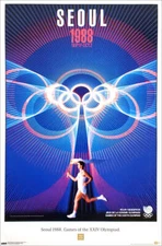 SEOUL KOREA 1988 Summer Olympic Games Official 22x34 POSTER Reproduction