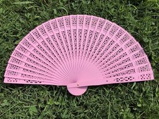 Pink Sandalwood fan for Wedding Favor