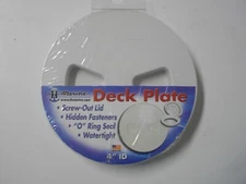 TH Marine Sure-Seal 4in Screw Out Deck Plate White DPS-4-2-DP