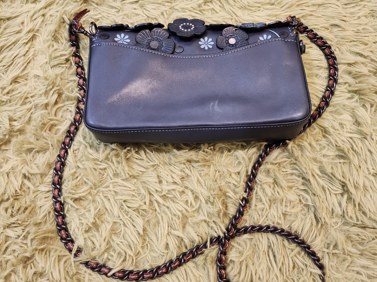 Coach 1941 Tea Rose Dinky Heather Navy Crossbody Bag | eBay