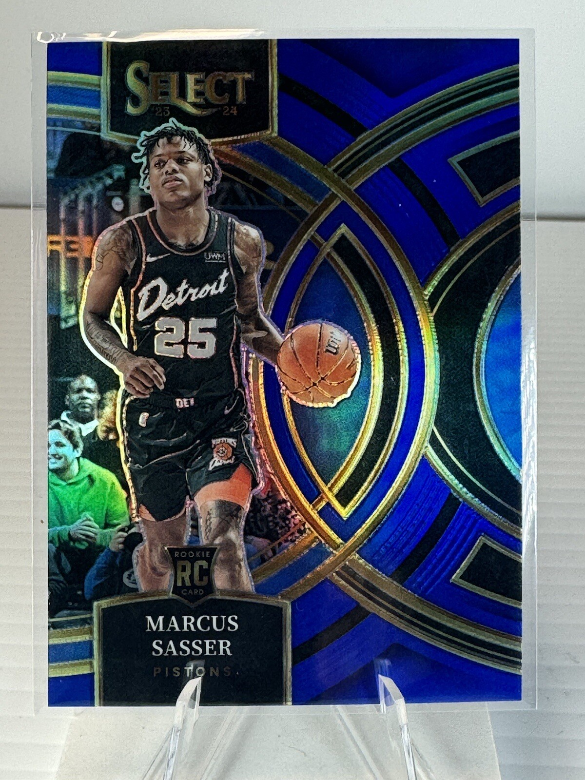 2023-24 Panini Select Marcus Sasser RC Blue Prizm Premier Level #114 SSP Rookie