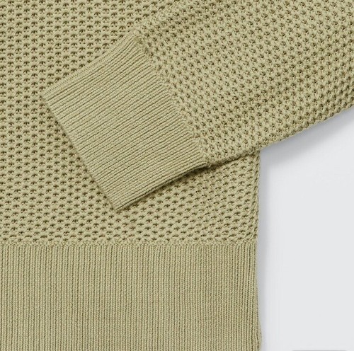 NWT CLUB MONACO Jacquard Stitch Crew Sweater Pullover Sz L/Large Mens Tan $129 - Picture 4 of 4