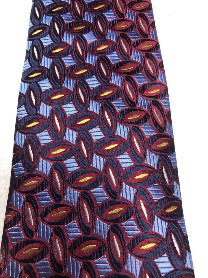 CORBATA MARTIN WONG HOMBRE AZUL ORO BLANCO NEGRO 4 X 59 Foto 3 de 4