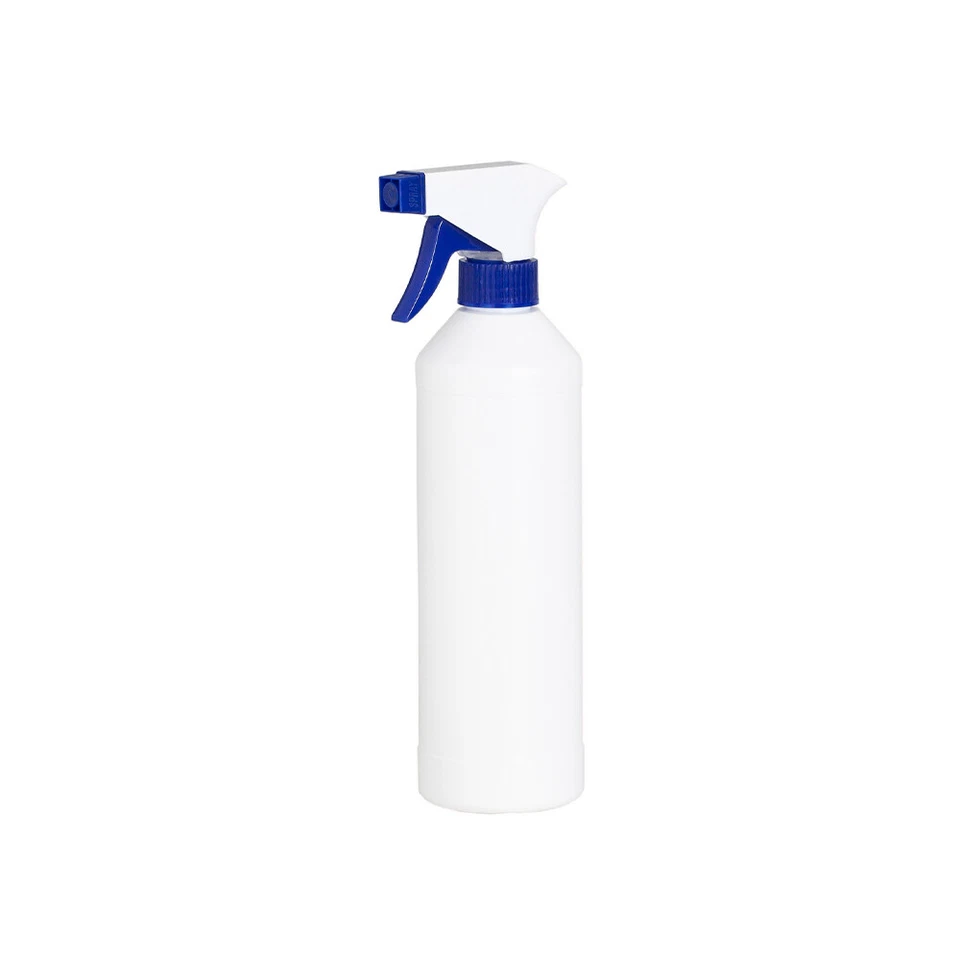 QND-DISTRIBUTION Sprühflasche leer, 500ml, 0,5l, PE, Verschluss DIN 28/400, Trigger weiß / blau