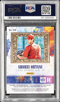 2018 PANINI DIAMOND KINGS AURORA #A10 SHOHEI OHTANI ROOKIE RC PSA 