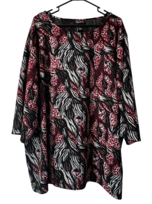 Maggie Barnes Women Colorful Tunic Top Blouse Size 4X Business Casual Office