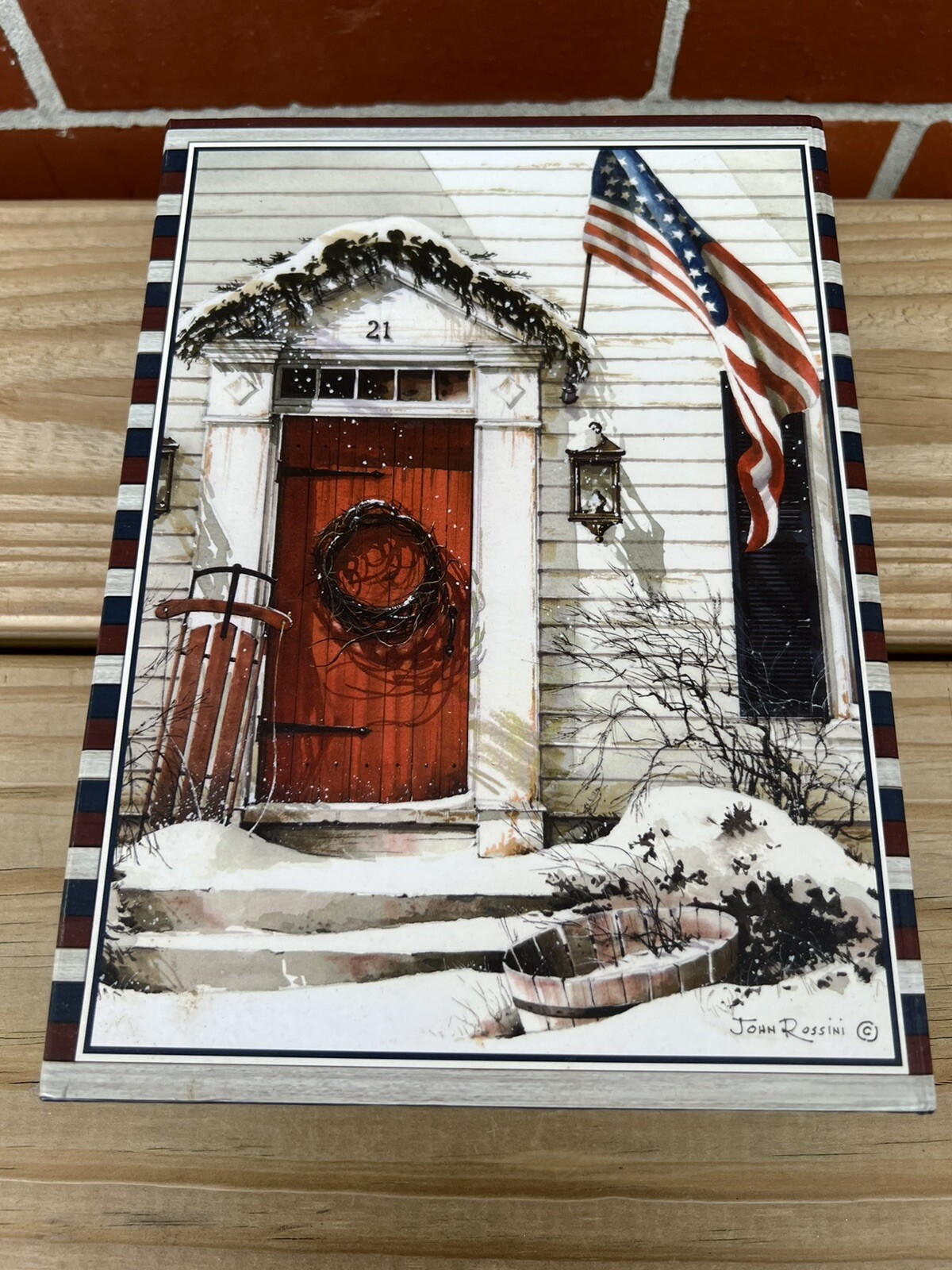 Hollyville Patriotic Christmas Holiday Collection 16 Cards John Rossini  Macys | eBay