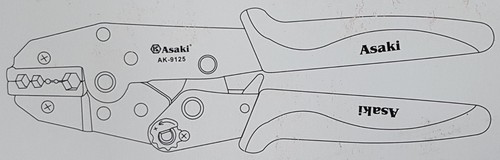 ASAKI AK-9125 Ratchet Co-Axial BNC RJ6 Plug Terminal Cable Wire Crimper - Picture 8 of 10