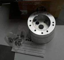 5/6 Bolt Flaming River Aluminum Steering Wheel Adapter FR20119TAS - Satin Finsh
