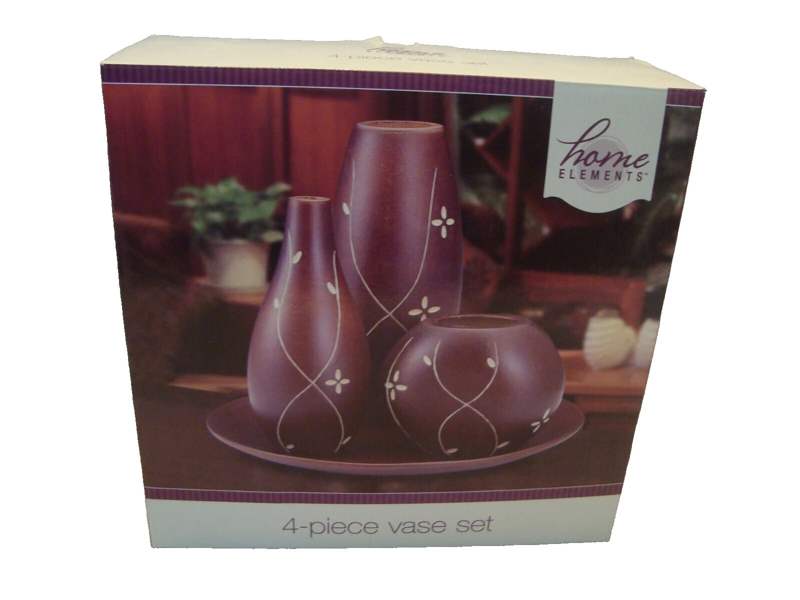 Conjunto de arte de madera Jarrón Jarrones