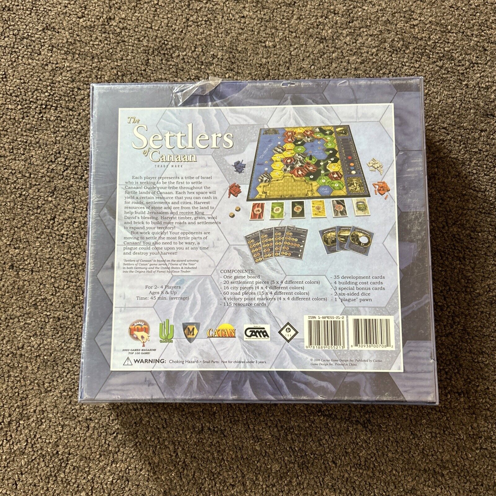 Settlers of Canaan Board Game (2004, Hardcover) for sale online