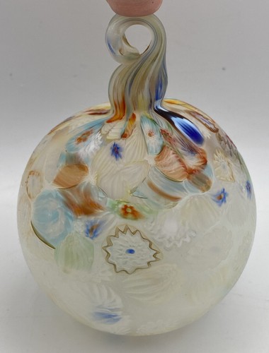 VTG Murano Millefiori Egg/Oval Shape Blown Glass Ornament Matte NEW OLD STOCK - Picture 2 of 13