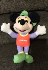 Vintage Disney Minnie Mouse Plush Doll Playskool Girl With Bow 1988 Stuffed Toy