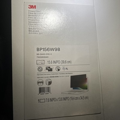 3M BP156W9B Bright Screen Privacy Filter for 15.6 in. Bezel Widescreen New