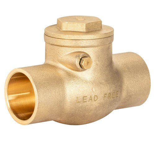 Brass Swing Check Valve 1 Inch Copper Sweat Plumbing Fitting 20445LF