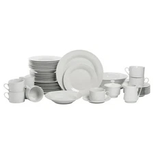 10 STRAWBERRY STREET ROUND 45-PIECE DINNERWARE SET - WHITE