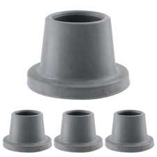4 Pack 1-1/8" Rubber Feet for Shower Chair, Grey, TPR with Metal Insert