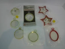 Lot 8 Craft Frames Gold Round Red Star Mixed Lot