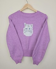 Oliver Bonas Strickpullover Katze Rosa UK 6
