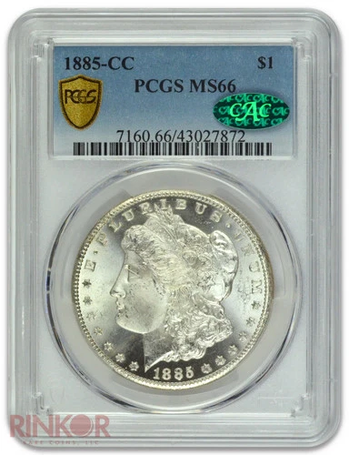 1885-CC $1 Morgan Dollar PCGS MS 66 CAC