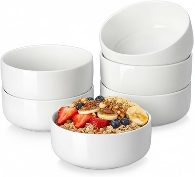 MALACASA Müslischalen 6er Set 640ml Porzellan Salatschüssel Ker