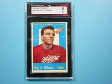1959/60 TOPPS NHL HOCKEY CARD #45 NORM ULLMAN KSA 5 EX NICE!! 59/60 TOPPS