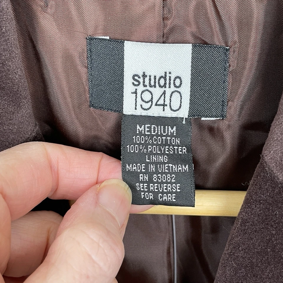 Blazer Studio 1940 Mujer Y2K Marrón Chocolate Pana Talla M Academia Preppy Foto 4 de 4