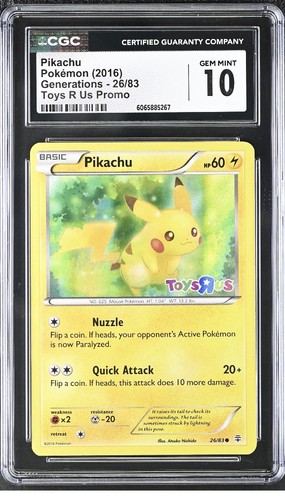Pikachu graded CGC 10 for sale on eBay