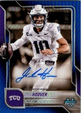 2025 Bowman 1st U Chrome #BCA-JHO Josh Hoover /150 Blue Refract RC Auto TCU Card