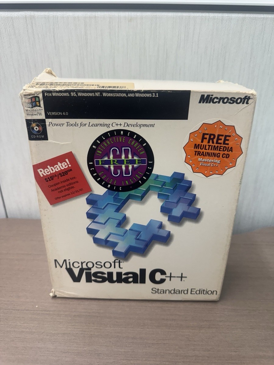 未開封 Microsoft Visual C++ 4 英語版 NEW - Microsoft Visual C++ (Version 4.0 For Windows 95 / NT