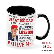 Dog Dad Fathers Day Gift - Dog Dad Gifts For Men - DogFather Gifts - Pet Black