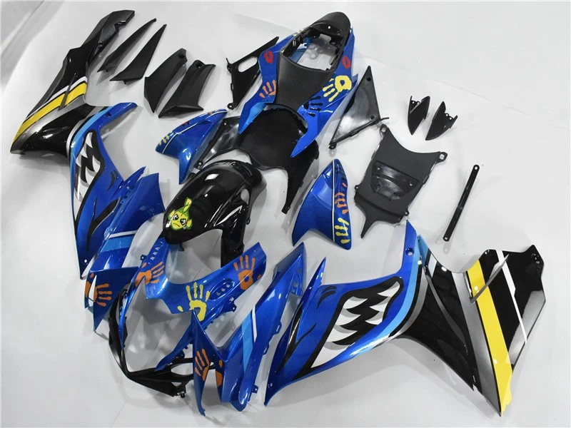 Carenados ABS para 2011-2026 GSX-R600 GSX-R 750 K11 Suzuki carrocería azul amarillo Foto 3 de 4