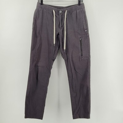 Vuori Ripstop Pants Mens Medium Gray Lightweight Hiking Stretch Drawstring V412