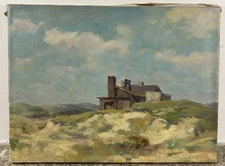 Antique Oil Landscape Postimpressionniste School French/Italian Xixe-Xxe