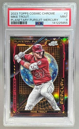 5855 Mike Trout 2023 Topps Cosmic Chrome #PPM-2 Mercury Planetary Pursuit PSA 9