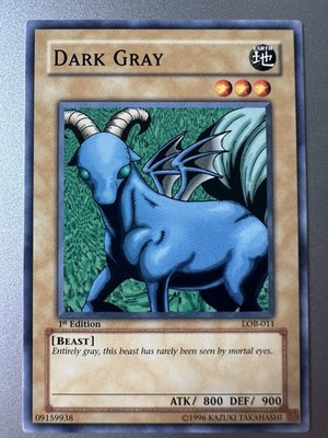 Yugioh! Dark Gray - LOB-011 - Common - 1st Edition LP, English