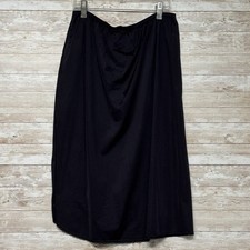 Vanity Fair Midi Half Slip Medium Vintage Black Nylon Lace Trim