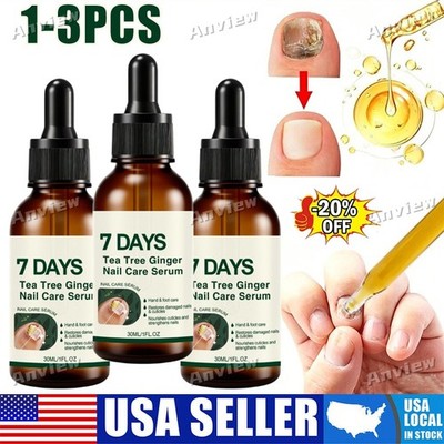 7 Days Tea Tree & Ginger Nail Care Serum 30ml For Repair Dry Brittle Nails US
