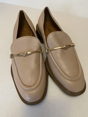 Frankosarto Women's Italian Eda Classic Loafer Tan Leather Sz 5 1/2