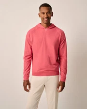 johnnie-O Amos French Terry Hoodie Sweatshirt Raspberry Size M