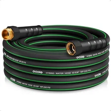 Heavy Duty 25ft Garden Hose Non-Expandable Kink Resistant Leakproof Water Pipe