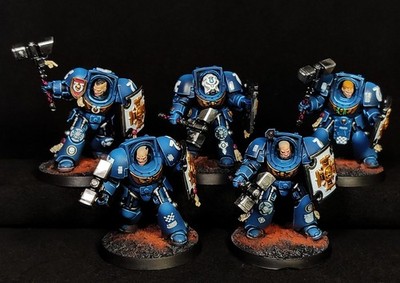 Ultramarines Terminator Assault Squad painted Warhammer 40k Space