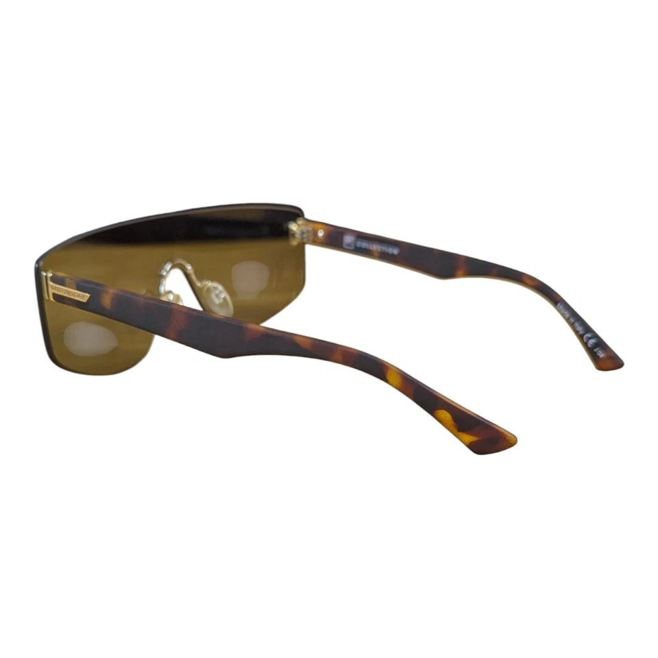 Gafas de sol VonZipper ALT onda de luz marco marrón tortuga lentes doradas VZ cara Lazer Foto 4 de 4