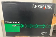 Genuine Lexmark T654X80G Extra High Yield Toner Cartridge, Black, OEM